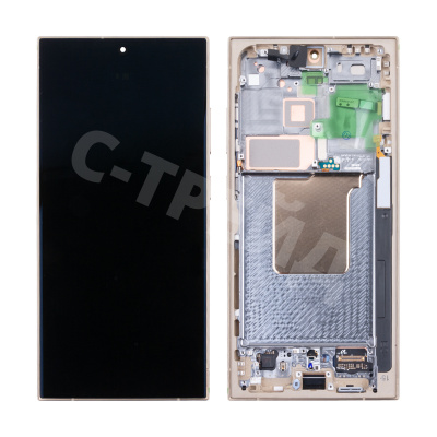 Дисплей для Samsung Galaxy S24 Ultra (S928B) модуль с рамкой Желтый - OR (SP)