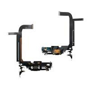 Шлейф для iPhone 13 Pro Max (A2645) на системный разъем/микрофон Черный - Премиум