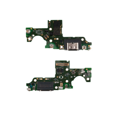 Шлейф для Huawei Y8p/Honor 30i (AQM-LX1/LRA-LX1) плата на системный разъем/микрофон - Премиум