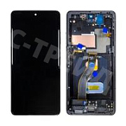 Дисплей для Samsung Galaxy S21 Ultra (G998B) модуль с рамкой Черный - (Soft OLED, 120 Гц) (Full Size)