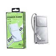Внешний Аккумулятор (Power Bank) Remax FCP-30 20000 mAh (45W, PD, Type-C, встроенный кабель Type-C, LED дисплей) Серый