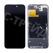Дисплей для iPhone 14 Pro Max (A2895) в сборе с тачскрином Черный - (Soft OLED, Full HD, 120 Гц) (площадка под IC)