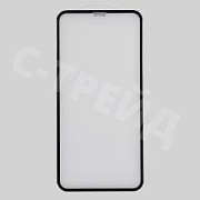 Защитное стекло "Оптима" для iPhone Xr/11 Черный (Закалённое, полное покрытие)
