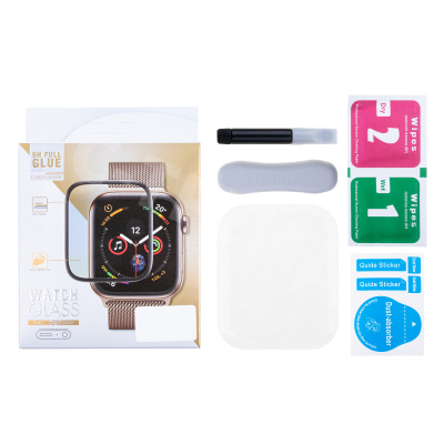 Защитное стекло "UV комплект" для Apple Watch 10 (42 мм) (клей, лампа)