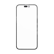 Стекло для переклейки iPhone 14 Pro (A2891) с OCA пленкой Черный - OR (Feaglet)