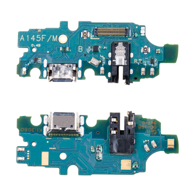 Шлейф для Samsung Galaxy A14 4G (A145F) плата системный разъем/разъем гарнитуры/микрофон - Премиум