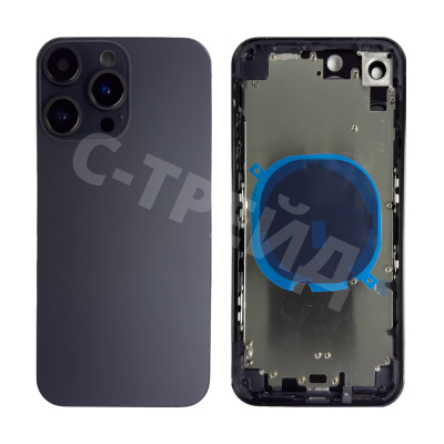 Корпус для iPhone Xr (A2105) в стиле iPhone 16 Pro Черный