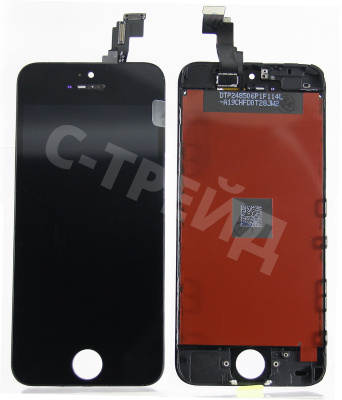 Дисплей для iPhone 5C в сборе с тачскрином Черный - Оптима
