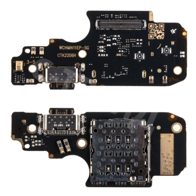 Шлейф для Xiaomi Poco X4 Pro 5G (2201116PG) плата системный разъем/разъем SIM/микрофон