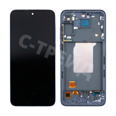 Дисплей для Samsung Galaxy A55 5G (A556E) модуль с рамкой Черный - (OLED) (Full Size)