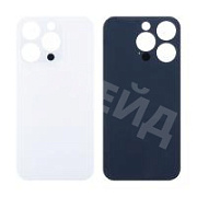 Задняя крышка для iPhone 14 Pro (A2891) Белый (стекло, широкий вырез под камеру, логотип)