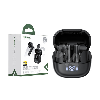 Беспроводные наушники Bluetooth Acefast W2 (TWS, вакуумные, с диплеем, активное шумоподавление) Черный