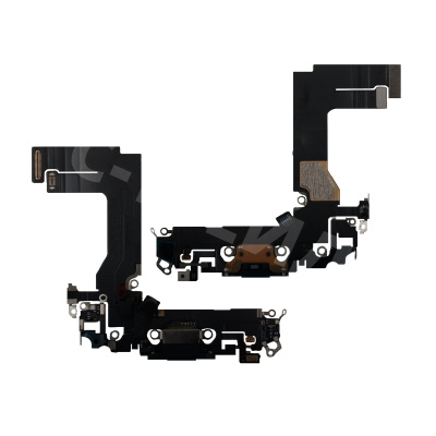 Шлейф для iPhone 13 mini (A2630) на системный разъем/микрофон Черный - Премиум