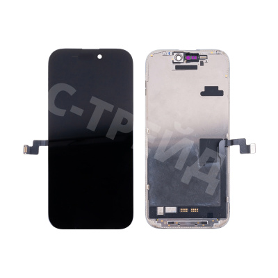 Дисплей для iPhone 16 Pro (A3293) в сборе с тачскрином Черный - OR100 (rev. Samsung) (Снятый, без ремонта)