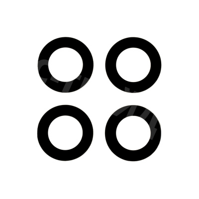 Стекло камеры для Huawei Honor 50 Lite/Nova 8i (NTN-LX1/NEN-LX1) (комплект 4 шт.) Черный