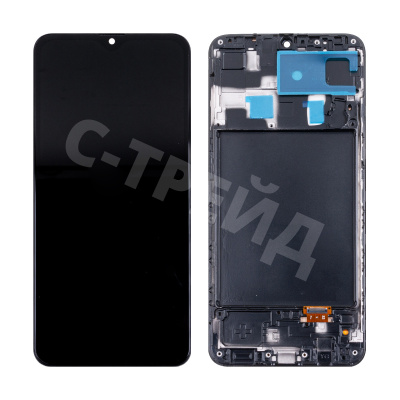 Дисплей для Samsung Galaxy A20 (A205F) модуль с рамкой Черный - (In-Cell)