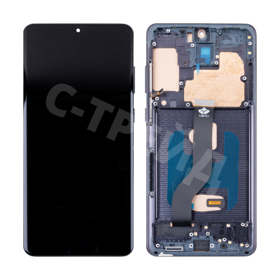 Дисплей для Samsung Galaxy S20+ (G985F) модуль с рамкой Черный - (In-Cell)