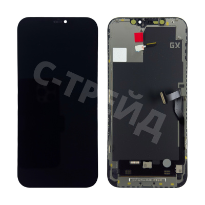 Дисплей для iPhone 12 Pro Max (A2411) в сборе с тачскрином Черный GX (площадка под IC)