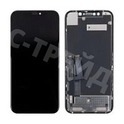 Дисплей для iPhone Xr (A2105) в сборе с тачскрином Черный - OR (Заменено стекло и тач)