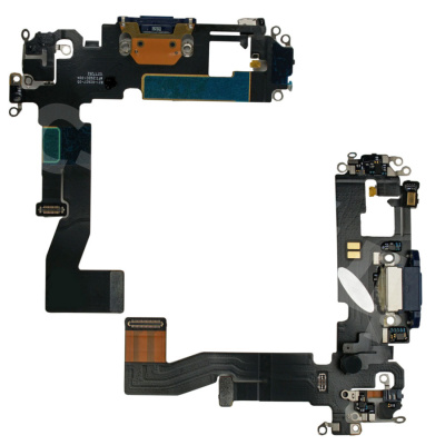 Шлейф для iPhone 12/12 Pro (A2403/A2407) на системный разъем/микрофон Черный
