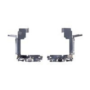 Шлейф для iPhone 15 Pro Max (A3106) на системный разъем/микрофон Черный - Премиум