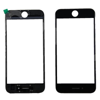 Стекло для переклейки iPhone 7 с OCA пленкой + рамка Черный - OR (Mitsubishi)