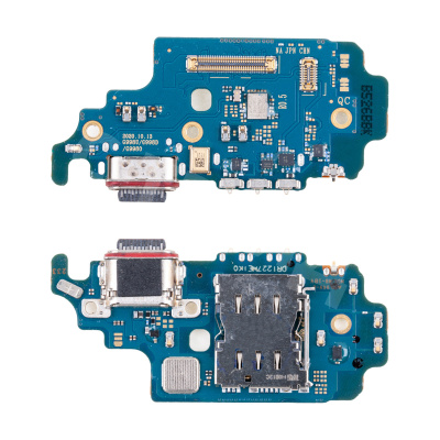 Шлейф для Samsung Galaxy S21 Ultra (G998U/America/EU version) плата системный разъем/разъем SIM/микрофон - Премиум