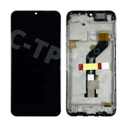 Дисплей для Tecno Spark 7 (KF6n) модуль с рамкой Черный - OR