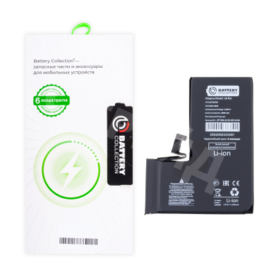 Аккумулятор для iPhone 15 Pro - Battery Collection с верификацией - усиленная 3400 mAh - (Коробка + скотч + отвертка)