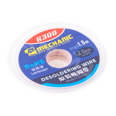 Поглотитель олова (оплётка) Mechanic R-300 (2.0 мм*1.5 м)