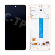 Дисплей для Samsung Galaxy A53 5G (A536B) модуль с рамкой Оранжевый - (OLED) (Full Size)
