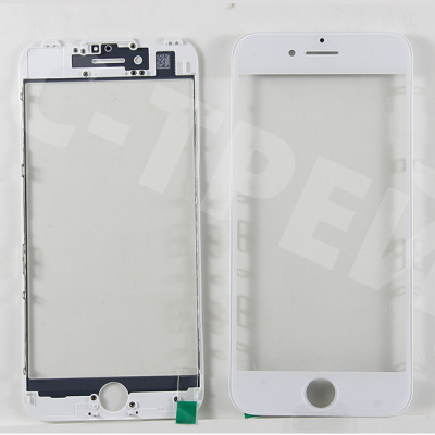 Стекло для переклейки iPhone 7 с OCA пленкой + рамка Белый - OR (Mitsubishi)