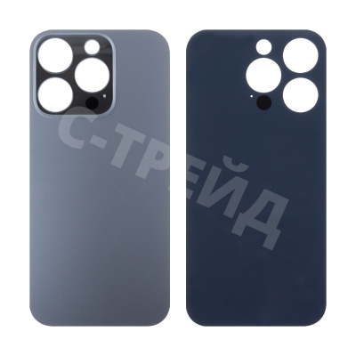 Задняя крышка для iPhone 14 Pro (A2891) Черный (стекло, широкий вырез под камеру, логотип)