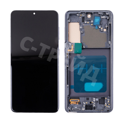 Дисплей для Samsung Galaxy S21 (G991B) модуль с рамкой Серый - (In-Cell)