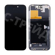 Дисплей для iPhone 14 Pro (A2891) в сборе с тачскрином Черный - (Hard OLED) (площадка под IC)