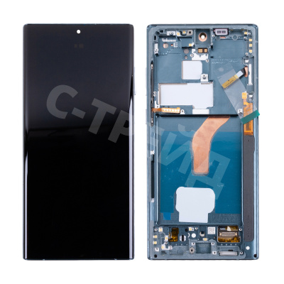 Дисплей для Samsung Galaxy S22 Ultra (S908B/S9080) модуль с рамкой Зеленый - (OLED)
