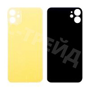 Задняя крышка для iPhone 11 (A2221) Желтый (стекло, узкий вырез под камеру, логотип)
