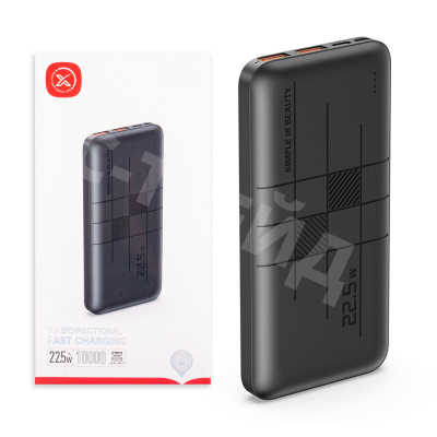 Внешний Аккумулятор (Power Bank) XO RP187 10000 mAh (22.5W, QC3.0, PD, 2USB, MicroUSB, Type-C, LED индикатор) Черный