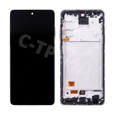 Дисплей для Samsung Galaxy A72 (A725F) модуль с рамкой Черный - (OLED) (Full Size)