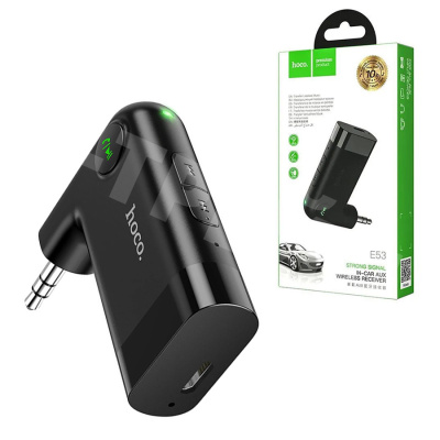 Aвтомобильный AUX-адаптер Hoco E53 (Bluetooth) Черный