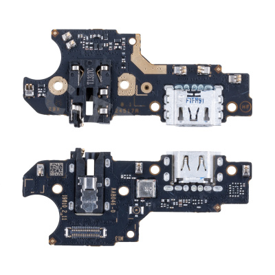 Шлейф для Realme C21Y/C25Y (RMX3263/RMX3262/RMX3261/RMX3269/RMX3265/RMX3268) плата на системный разъем/разъем гарнитуры/микрофон - Премиум