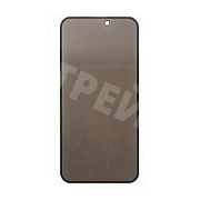 Защитное стекло "Антишпион" для iPhone 15 Pro Max Черный (Закалённое, полное покрытие)