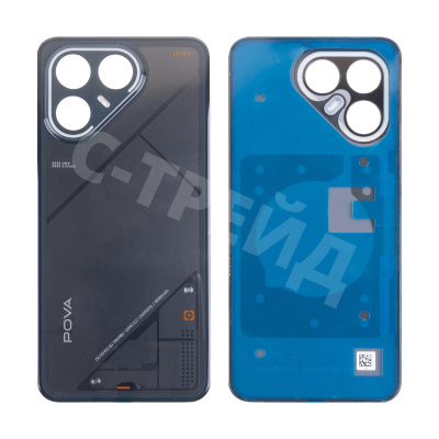 Задняя крышка для Tecno Pova 7 Ultra 5G (LJ9) Черный - Премиум