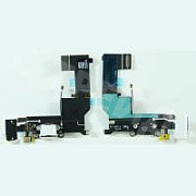 Шлейф для iPhone SE на системный разъем/разъем гарнитуры/микрофон Белый