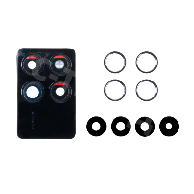 Стекло камеры для Xiaomi Poco X6 Pro 5G (2311DRK48G) в сборе с рамкой Черный