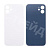 Задняя крышка для iPhone 12 (A2403) Белый (стекло, монолит, широкий вырез под камеру, логотип) - Премиум