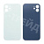 Задняя крышка для iPhone 12 (A2403) Зеленый (стекло, монолит, широкий вырез под камеру, логотип) - Премиум