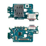 Шлейф для Samsung Galaxy S23 (S911B/EU version) плата системный разъем/разъем SIM/микрофон - Премиум