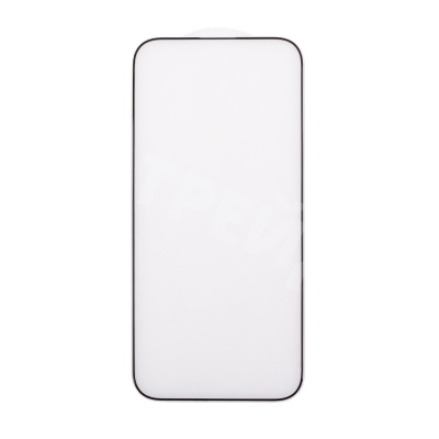 Защитное стекло "Матовое" для iPhone 15 Pro Черный (Закалённое, полное покрытие)