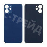 Задняя крышка для iPhone 12 mini (A2399) Синий (стекло, широкий вырез под камеру, логотип)